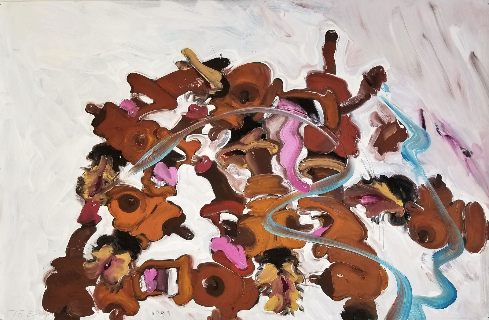 "Wet painting on paper" By Tomas ESSON (1963) (1 of 2)