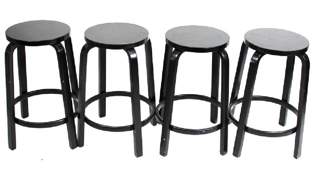 Alvar Aalto for Artek, stools, four (4). (1 of 2)