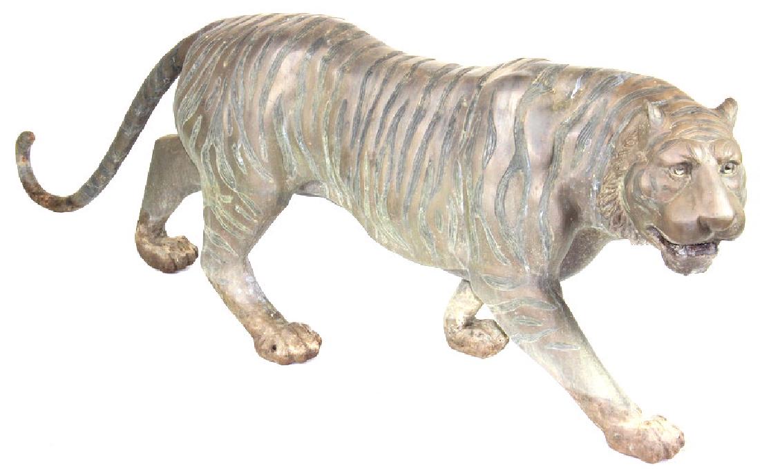 Tiger, Life Size, Bronze Sculpture (1 of 3)