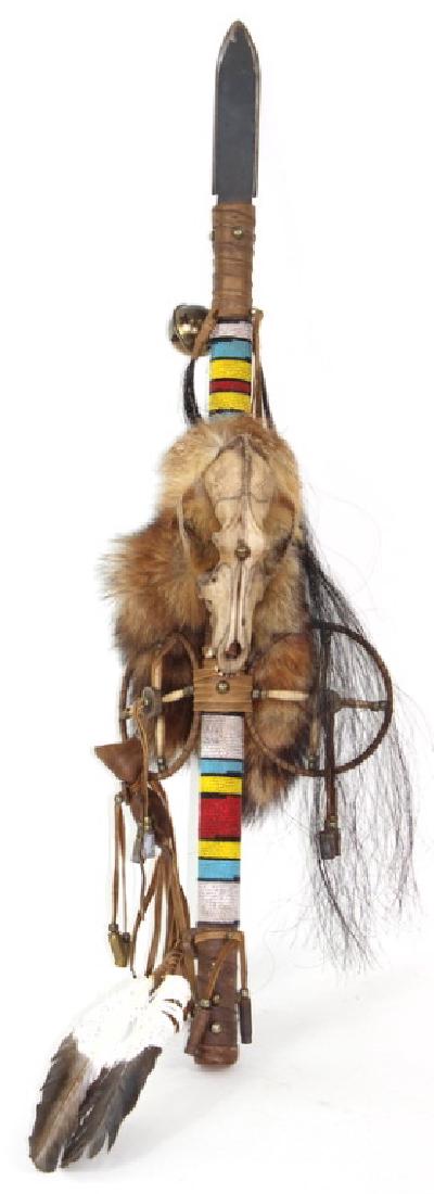 Skull, Native American, Beaded, Spear (1 of 4)