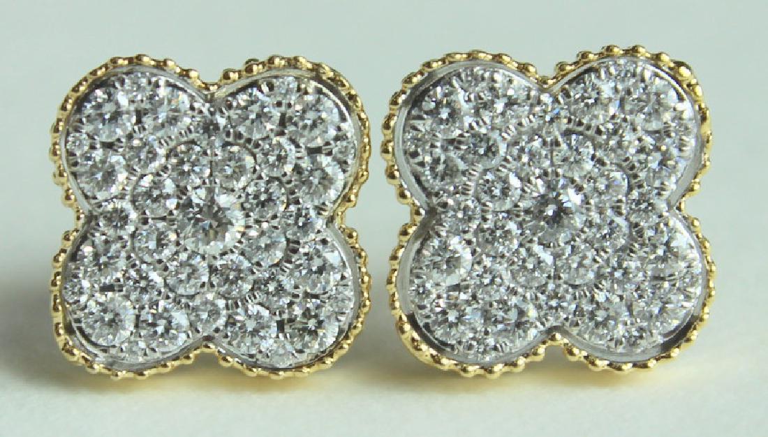 Van Cleef & Arpels Style Diamond Clover Earrings (1 of 4)