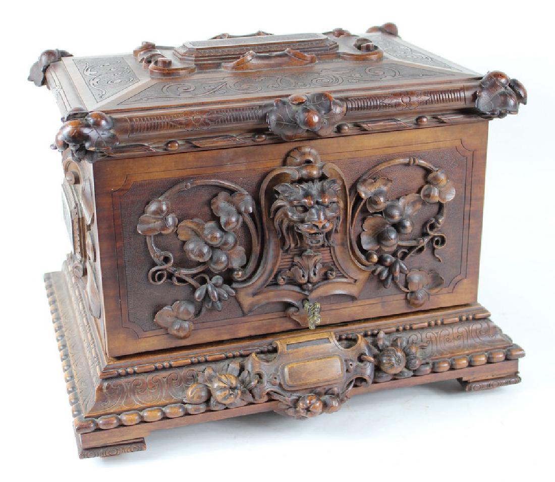 Impressive Antique French Carved Tantalus. TAHAN (1 of 9)
