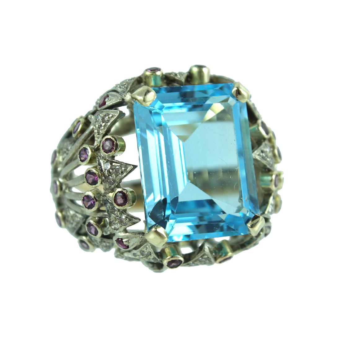 18K Yellow Gold Topaz & Diamong Ring (1 of 1)