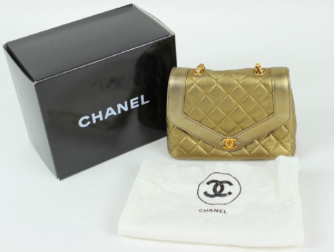Chanel Paris Gold Hand Bag with Gold Strap (1 of 5)