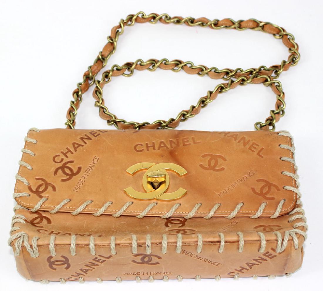 Chanel Paris Brown Leather Unique Bag (1 of 5)