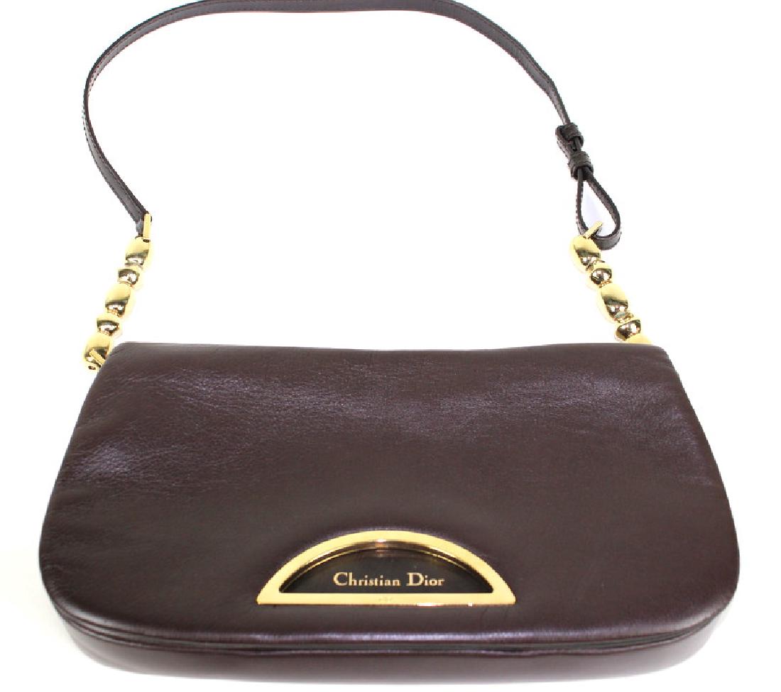 Christian Dior Ladie Brown Leather Evening Handbag (1 of 4)