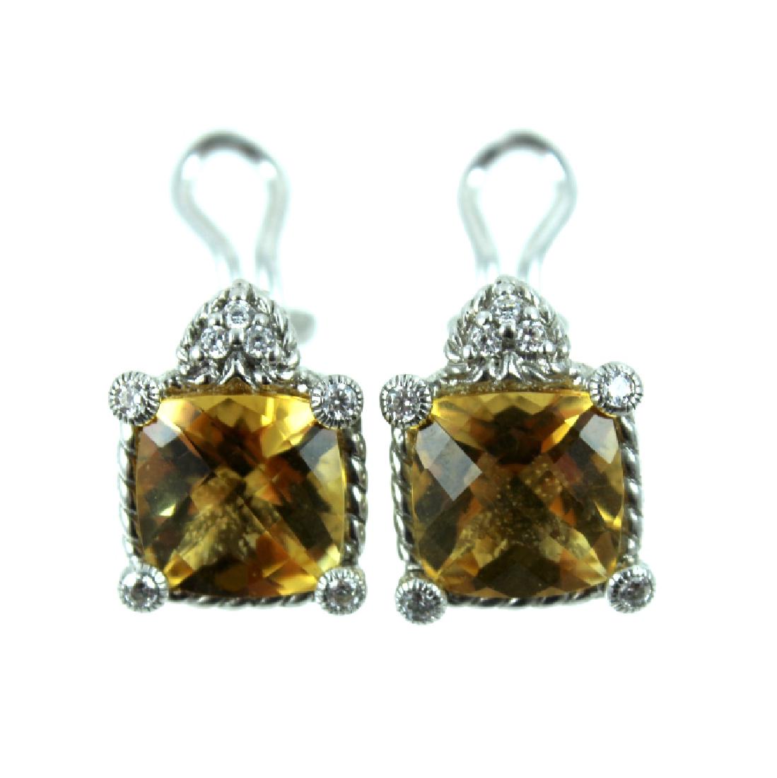 Judith Ripka Sterling Silver Earrings (1 of 1)