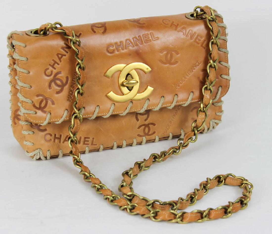 Chanel Paris Brown Leather Unique Bag (1 of 4)