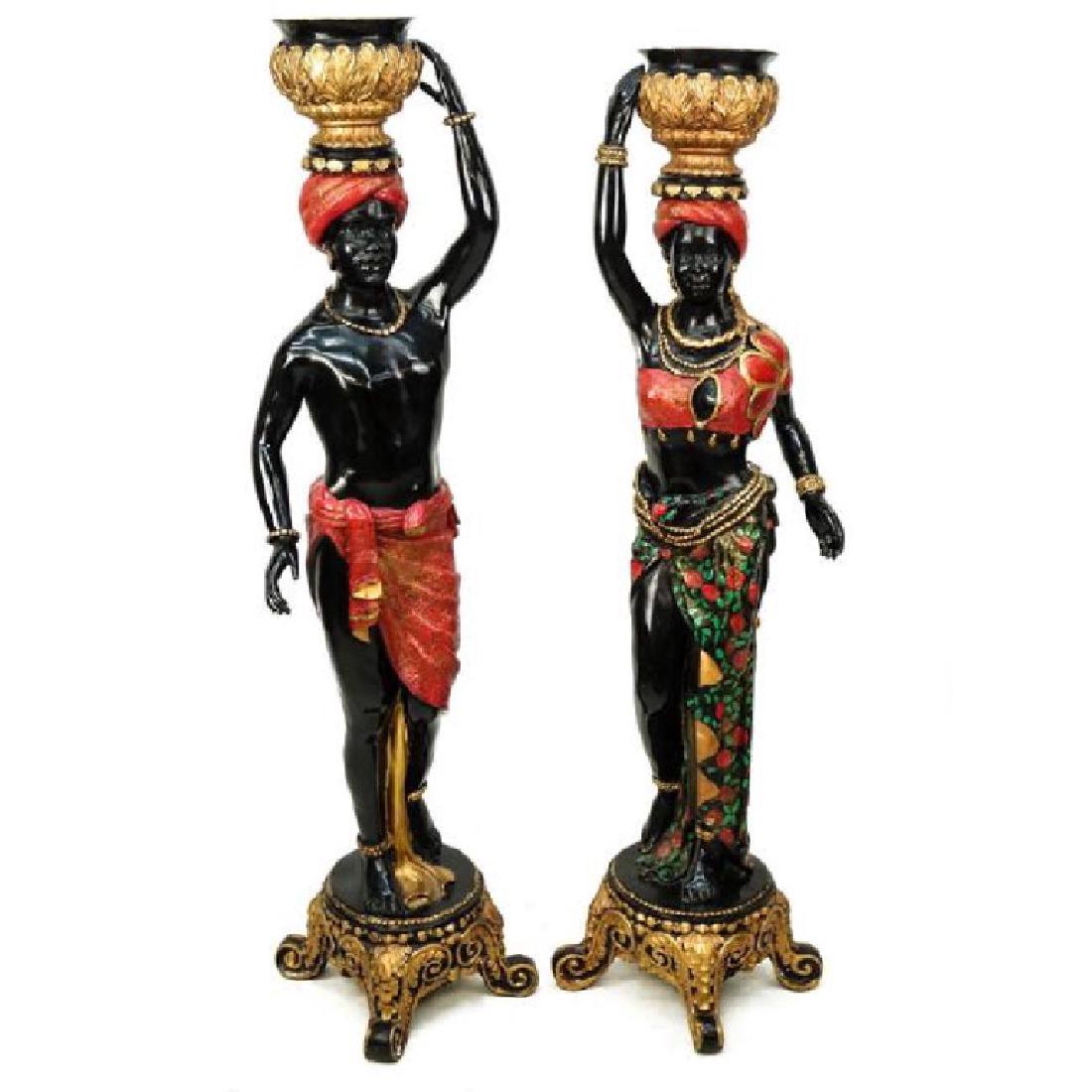 20th Century,Pair of Bronze Blackamoor (1 of 2)