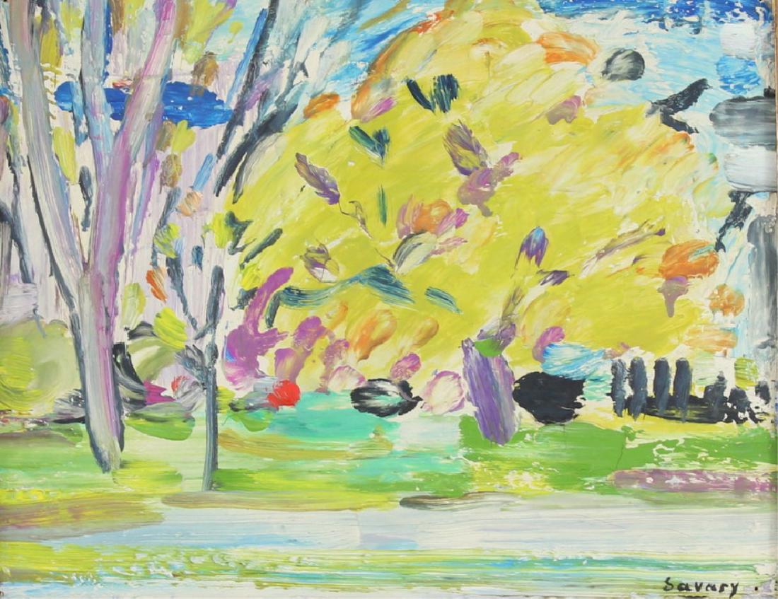 OIL PAINTING ON CANVAS, SIGNED SAVARY (1 of 4)