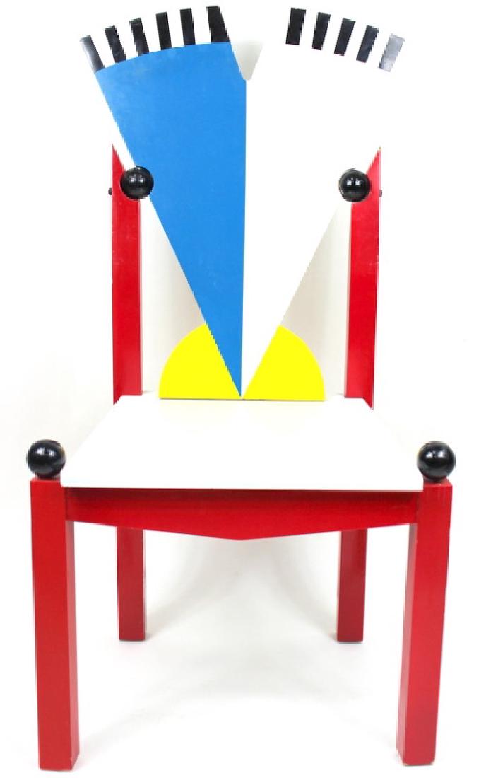 CONTEMPORARY, WOODEN CHAIR, UNSIGNED, UNIQUE (1 of 3)