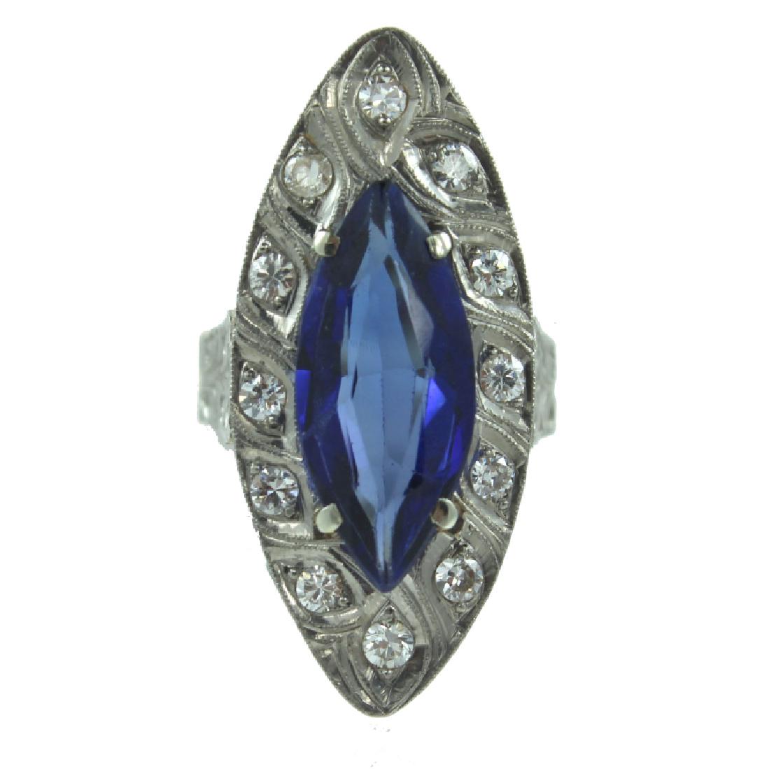 LADIES VINTAGE 18K DIAMOND RING, 8.1DWT, SIZE 7 (1 of 3)