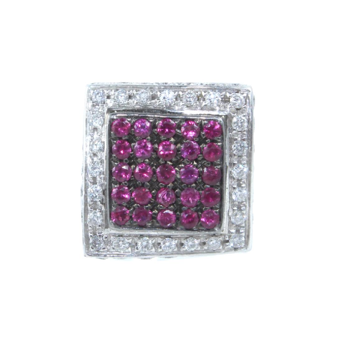 LADIES 18K RUBY & DIAMOND RING, 7.2 DWT, SIZE 7 (1 of 2)