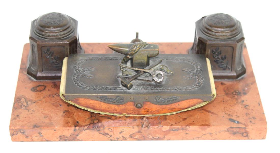 FRENCH BLACKSMITH THEME INK WELL (1 of 6)