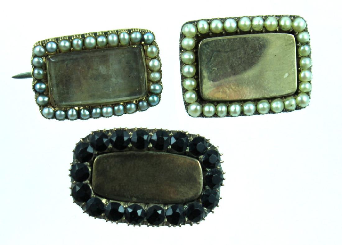 (3) THREE VICTORIAN 10K BROOCH PENDANTS (1 of 2)