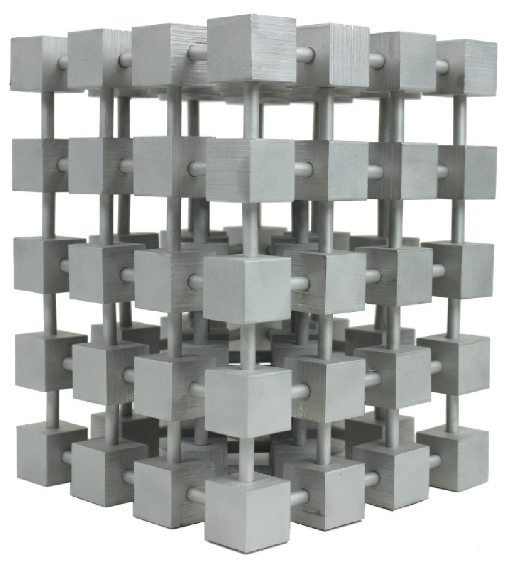 2) TWO STACKABLE CUBE FORM SCULPTURES (1 of 3)