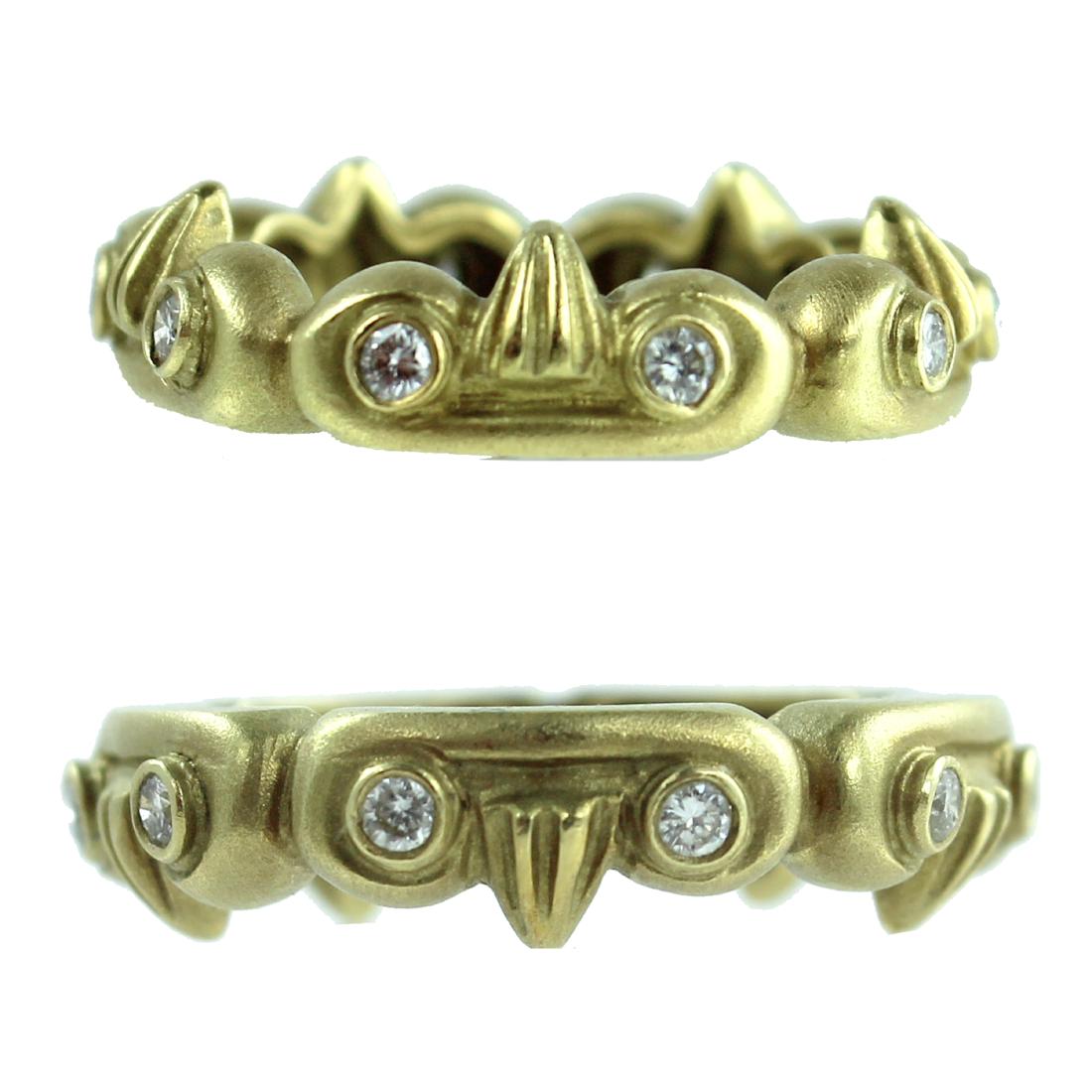 2)TWO 18K YELLOW GOLD & DIAMOND DESIGNER RINGS (1 of 2)