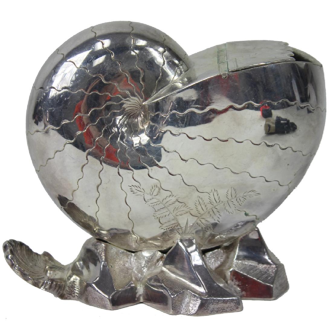 Victorian Era Nautilus Shell Spoon Warmer (1 of 3)