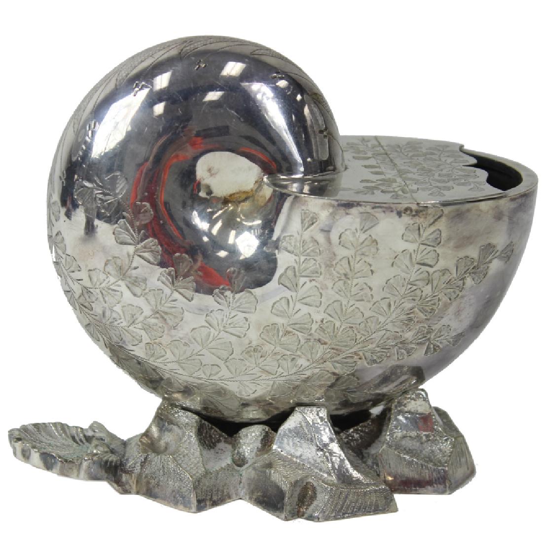 Victorian Era Nautilus Shell Spoon Warmer (1 of 3)