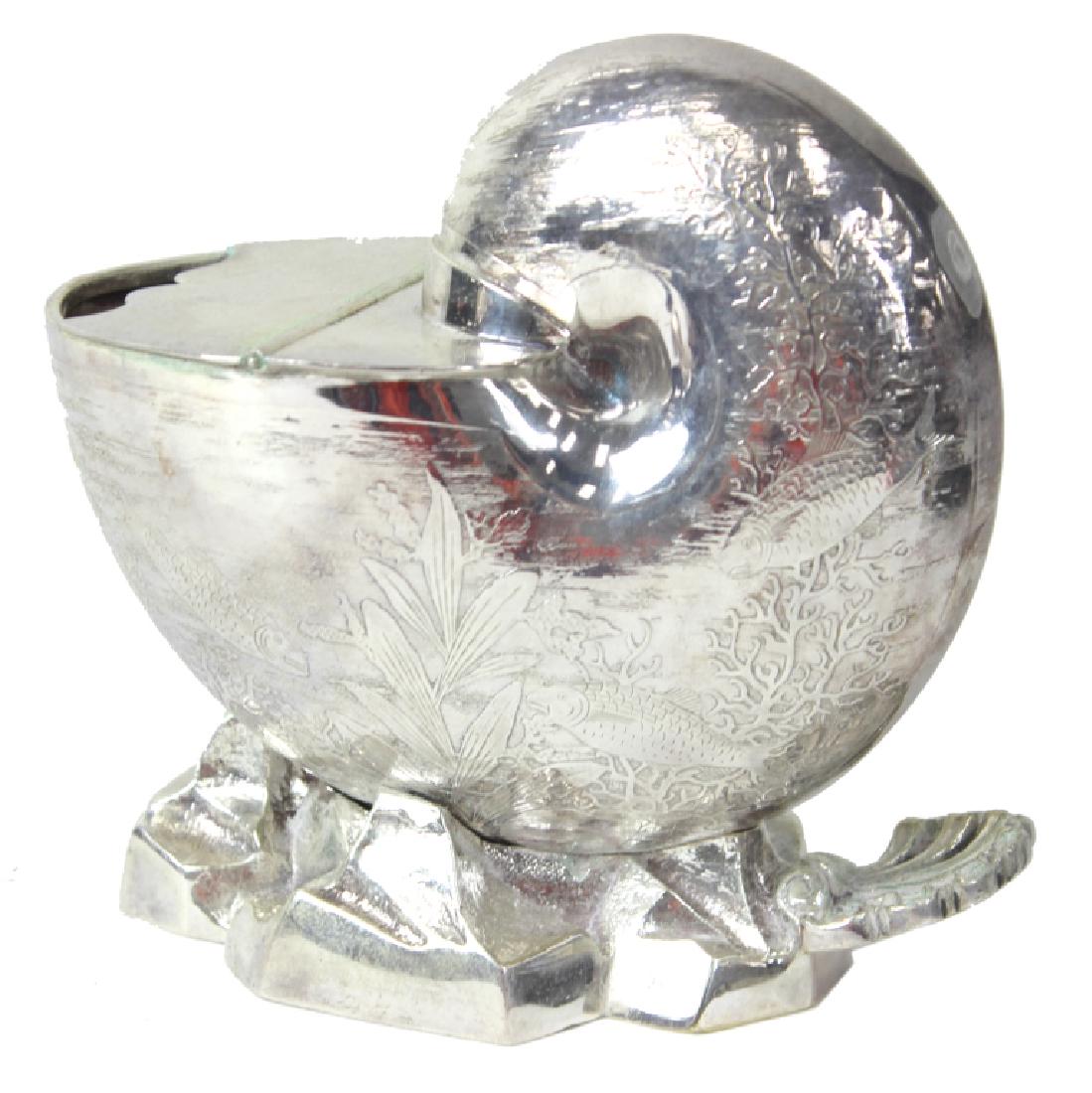 Victorian Era Nautilus Shell Spoon Warmer (1 of 1)