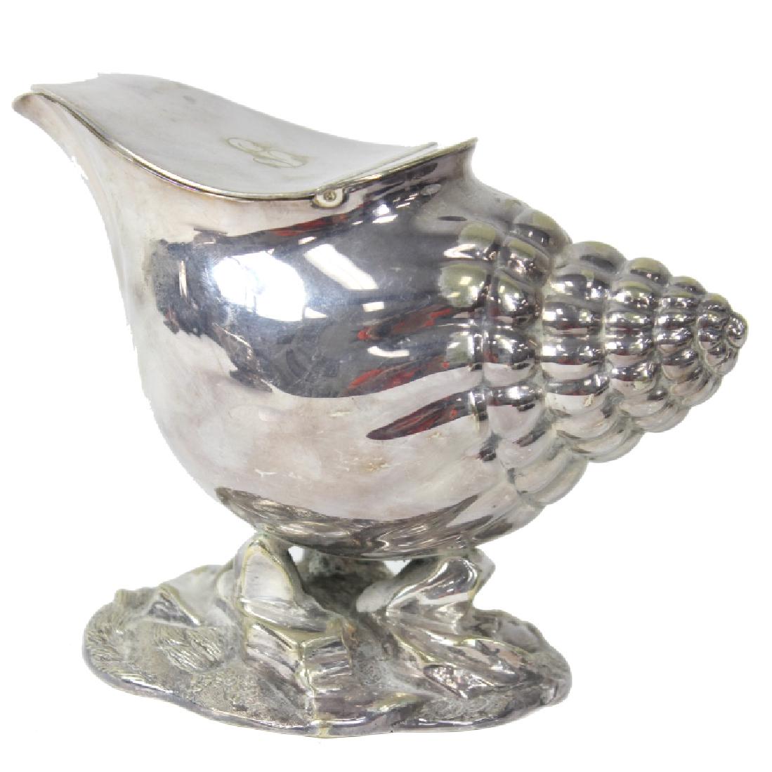 English, Nautilus Shell Spoon Warmer, circa 1870 (1 of 1)