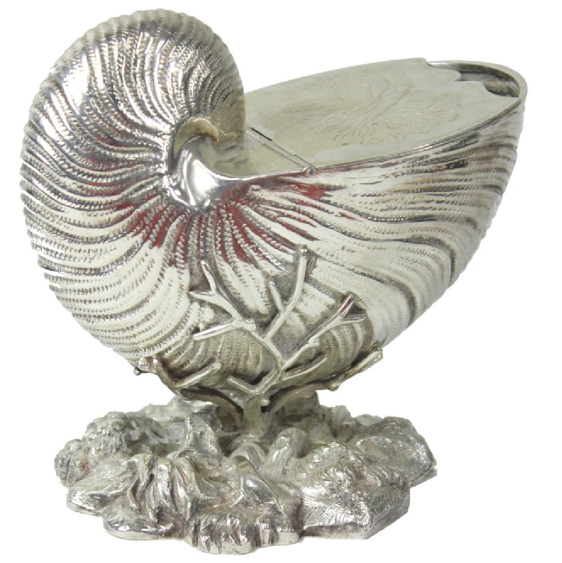 Victorian Era Nautilus Shell Spoon Warmer (1 of 1)