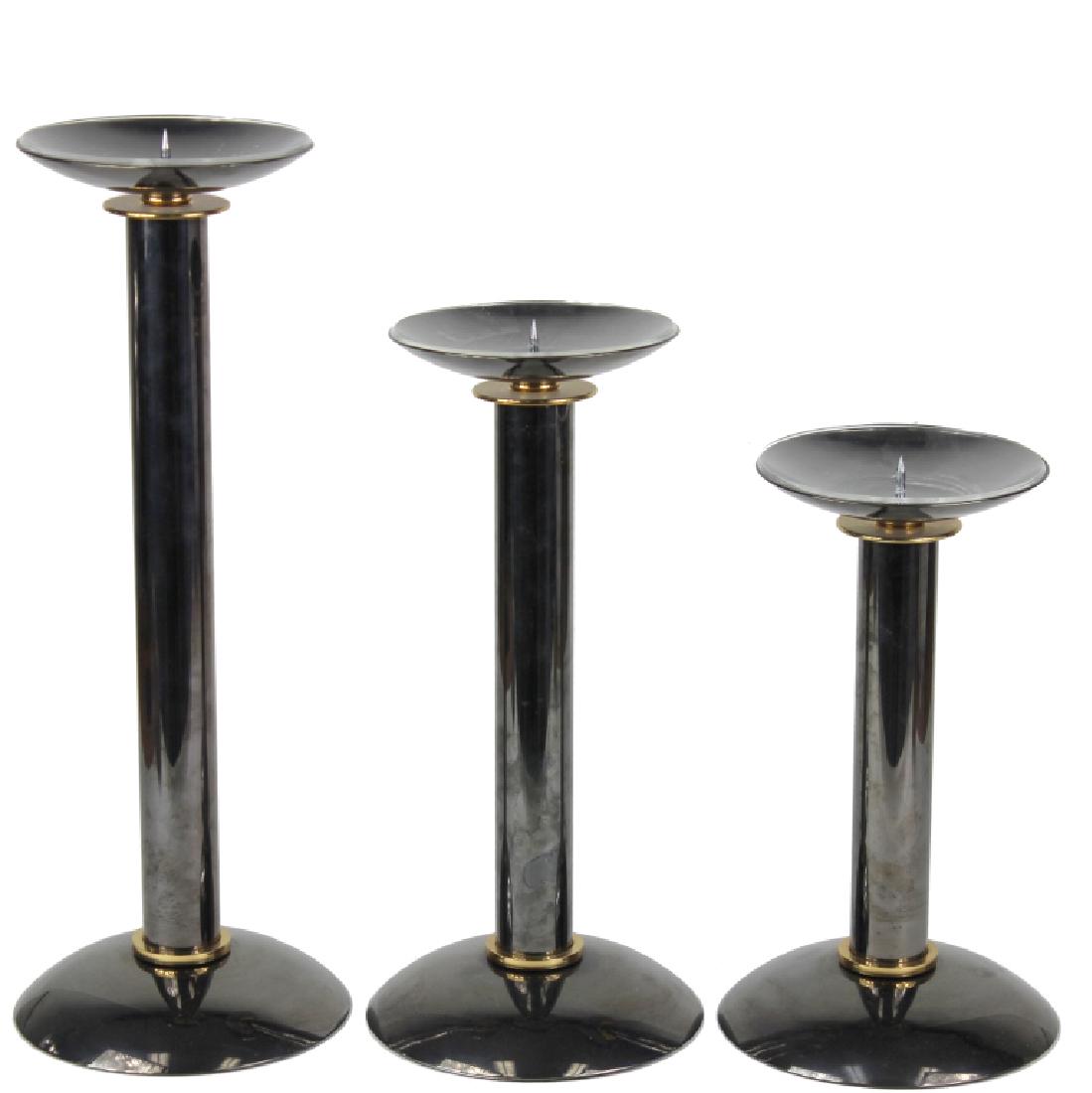 3) THREE, KARL SPRINGER, CANDLE STICK HOLDERS (1 of 3)