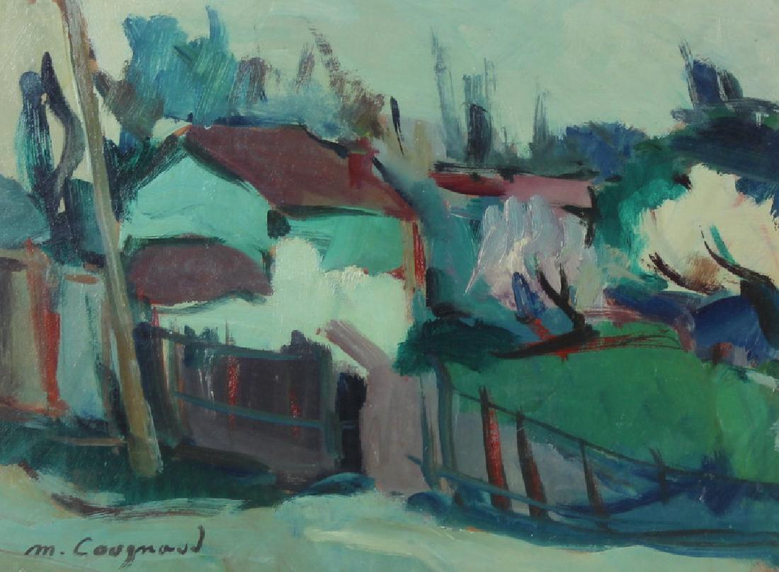 Marcel COUGNAUD (1899-1971) "My Home": Marcel COUGNAUD (1899-1971) oil painting. Signed lower left. Measures 9 1/4 inches high x 11 3/4 inches wide + 4 1/2 inch frame.