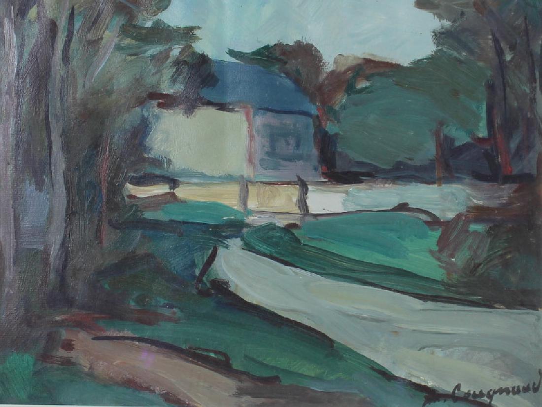 Marcel COUGNAUD (1899-1971) "My Home": Marcel COUGNAUD (1899-1971) oil painting. Signed lower right. Measures 9 1/4 inches high x 11 3/4 inches wide + 4 1/2 inch frame.