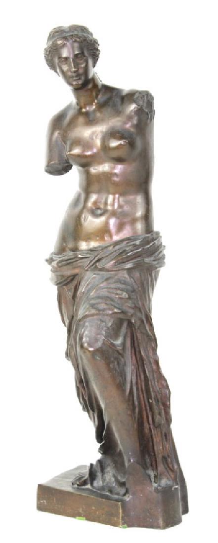 ANTIQUE, FRENCH, VENUS DE MILO BRONZE SCULPTURE (1 of 6)