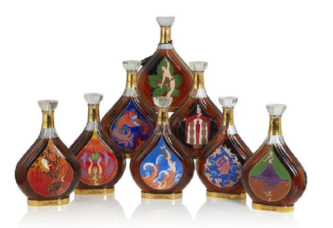 8 BOTTLES COURVOISIER ERTE COGNAC NO. 1-8 SET (1 of 8)