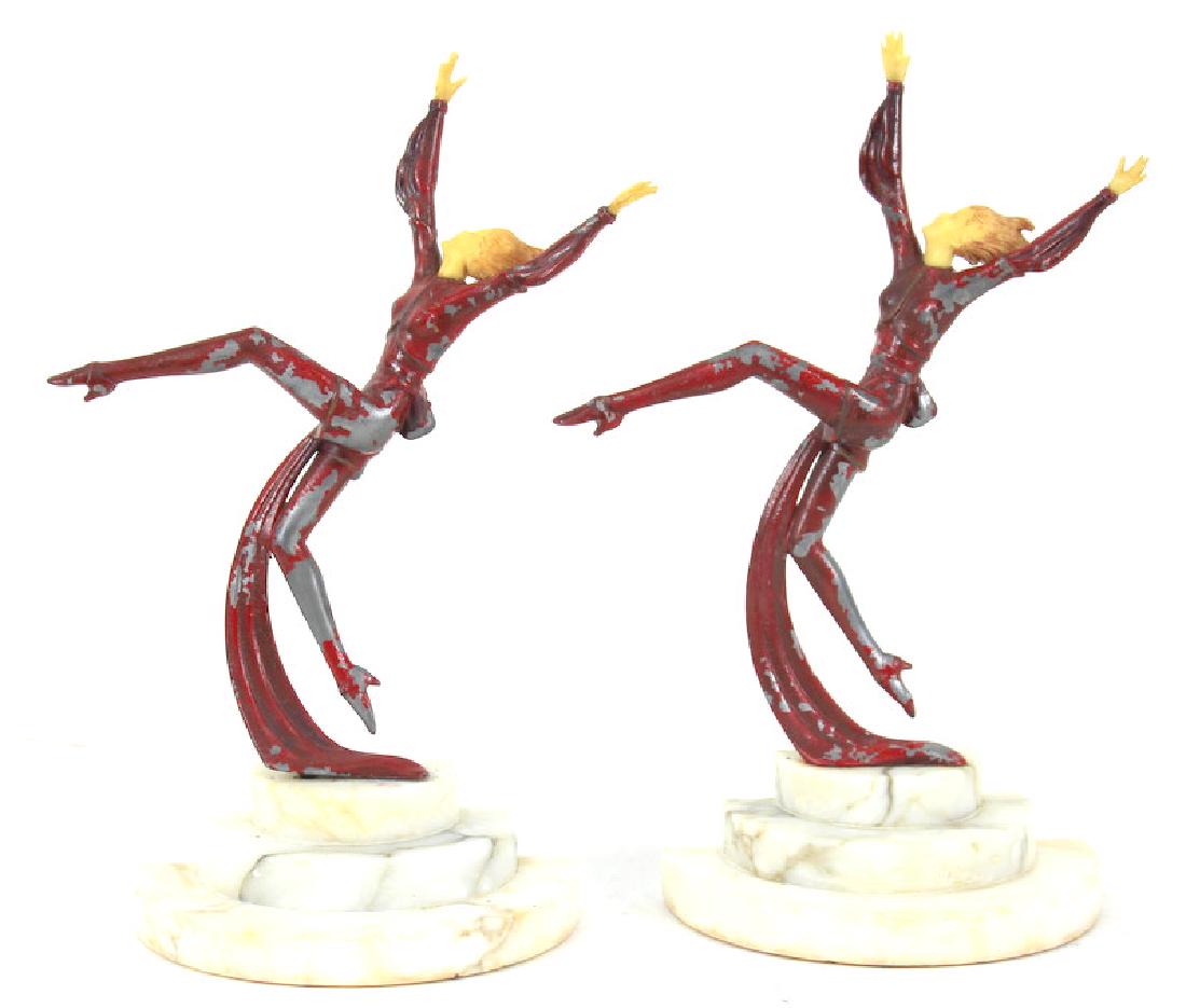 (2) Two Art Deco Metal Sculptures. "Dancers" (1 of 2)