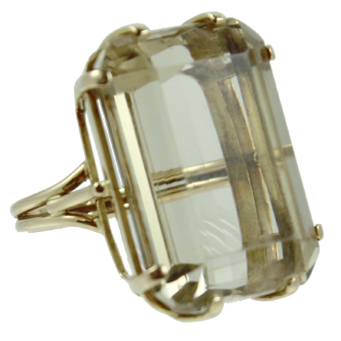 Large. 18K Topaz Ring. Estate. (1 of 1)