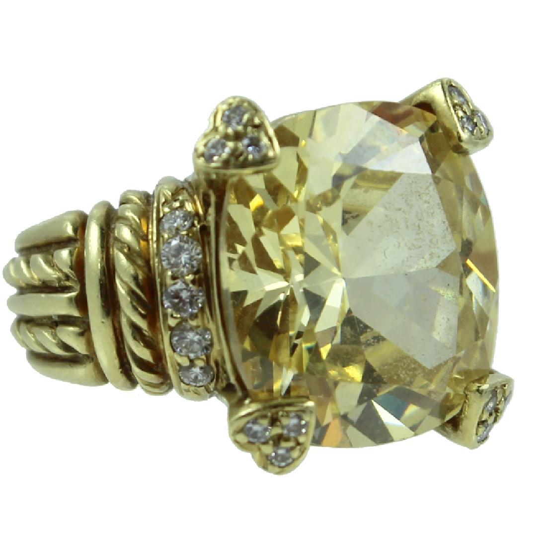 18K Judith Ripka Diamond Ring. (1 of 2)