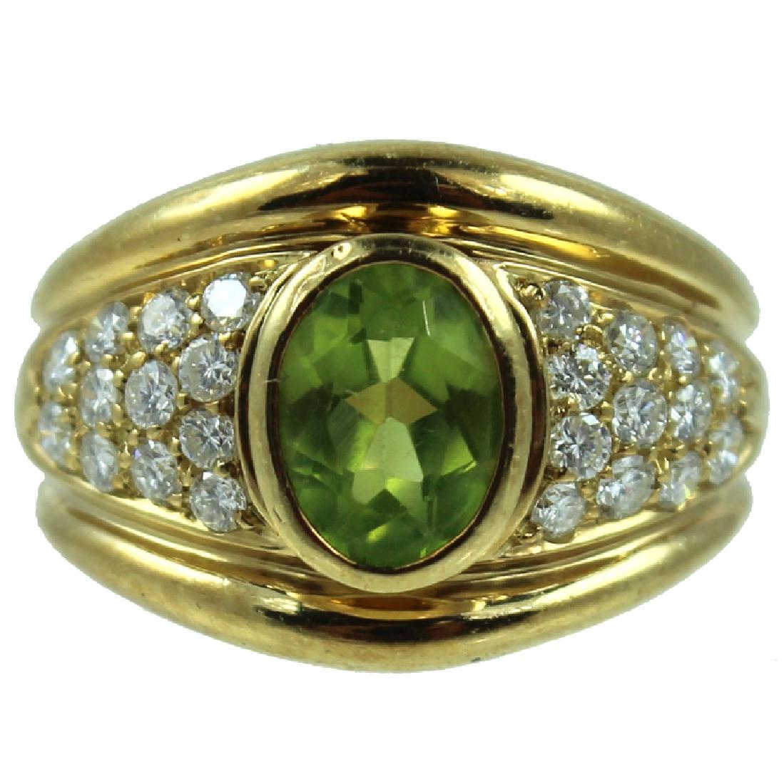 Movado Peridot & Diamond Ring. (1 of 1)