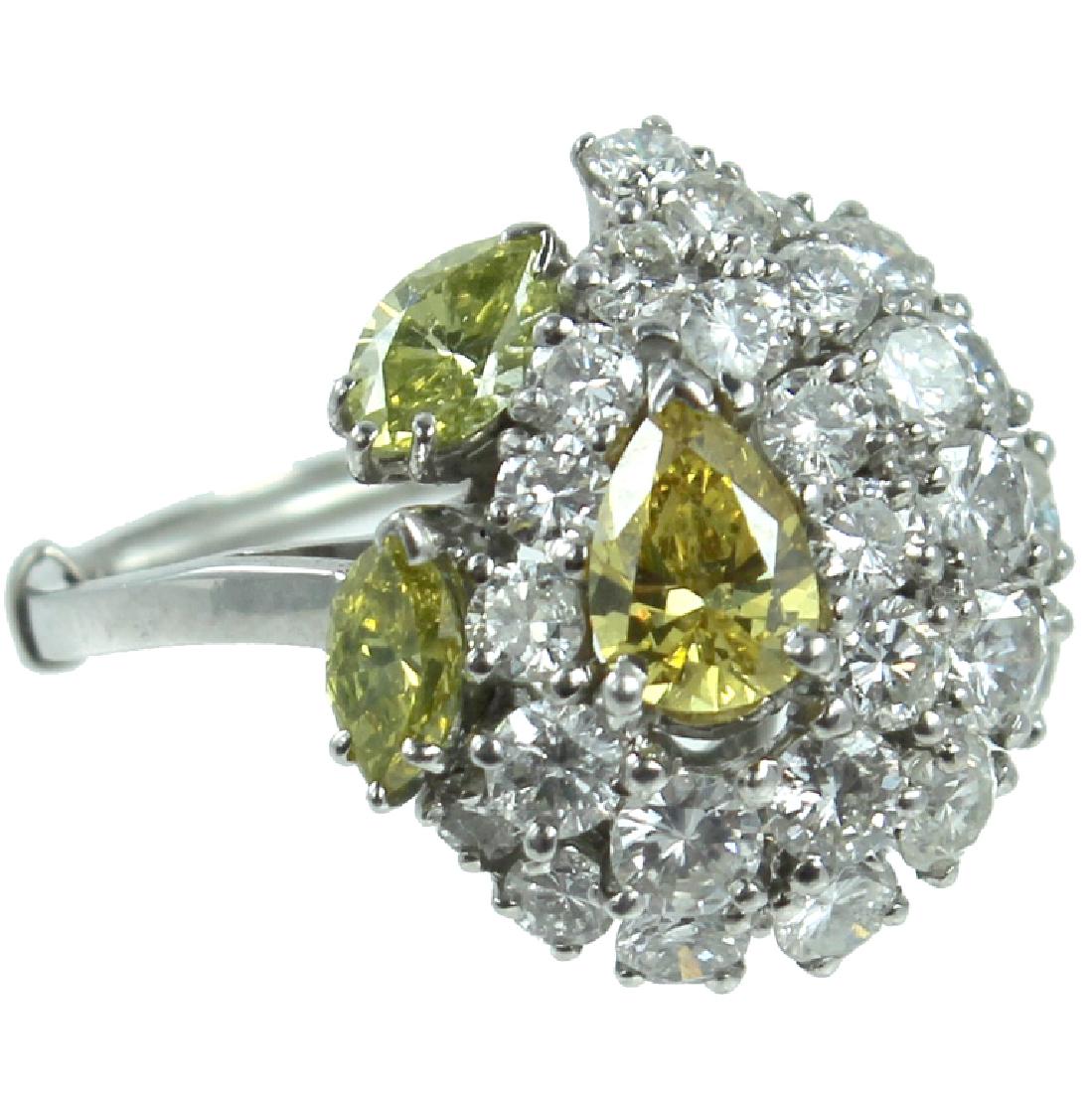 A Ladies Fancy Diamond Cluster Ring. (1 of 4)