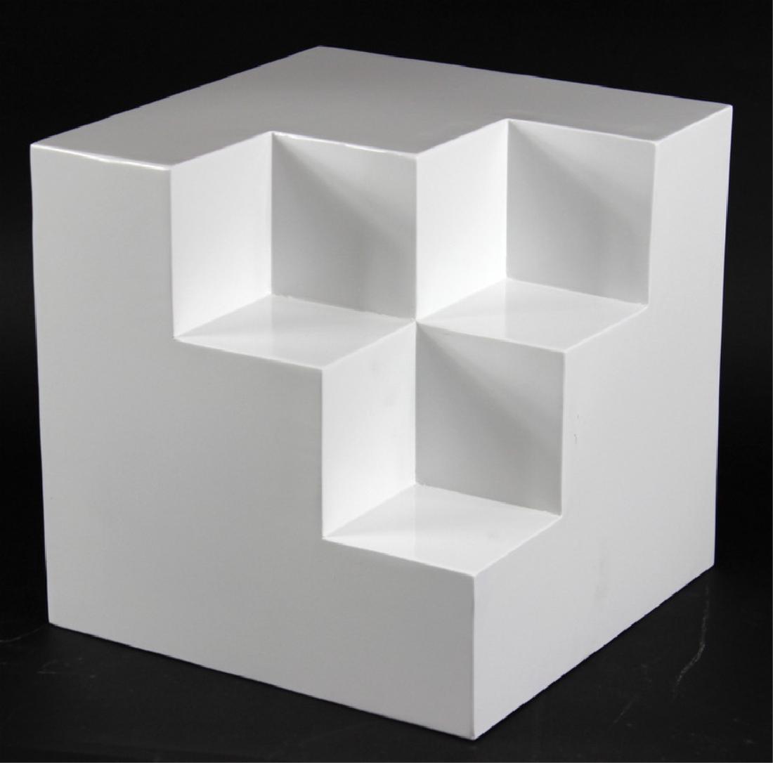 After Sol Lewitt Modern Cube Form Sculpture. (1 of 3)
