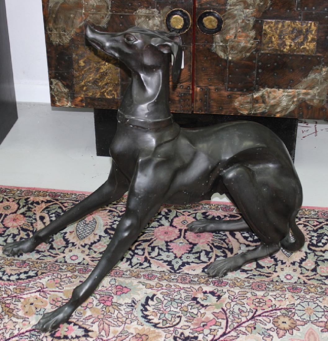 Bronze Greyhound Dog Sculpture (1 of 2)