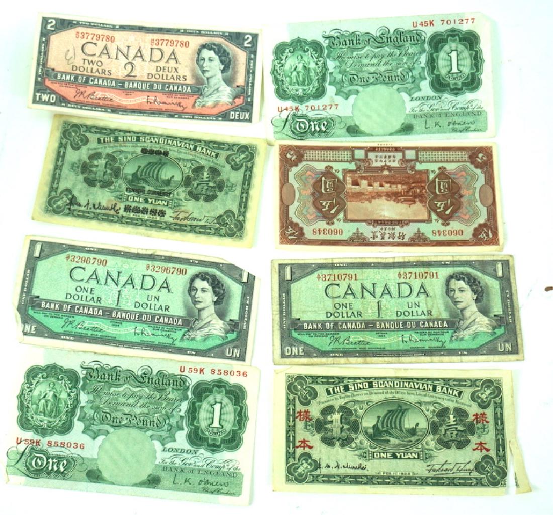 Collection of (8) Eight Bills. Currency. (1 of 1)