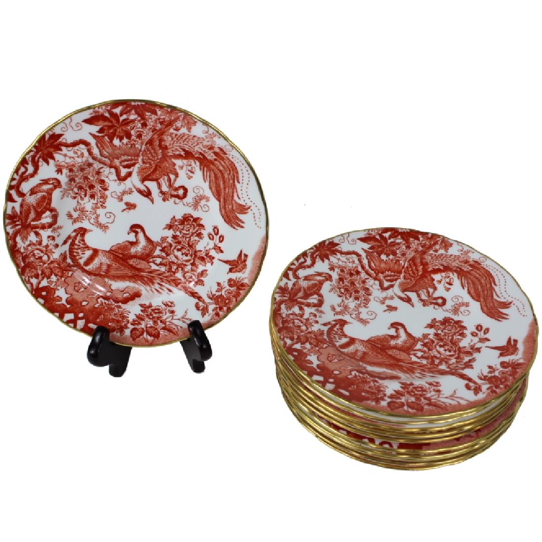 12pc Royal Crown Derby Red Aves Dinner Service (1 of 1)