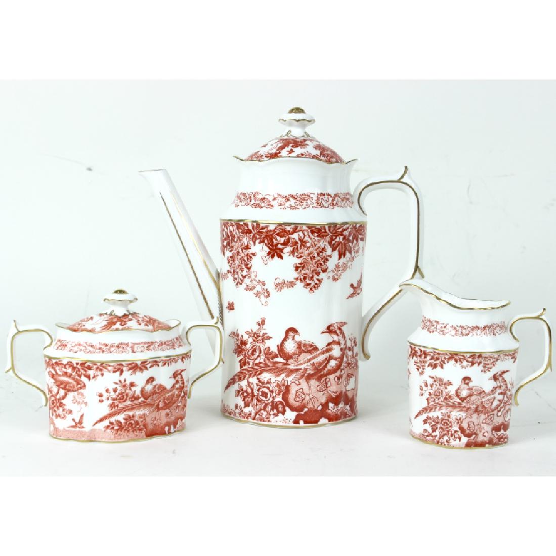 3pc Royal Crown Derby Red Aves Dinner Service (1 of 1)