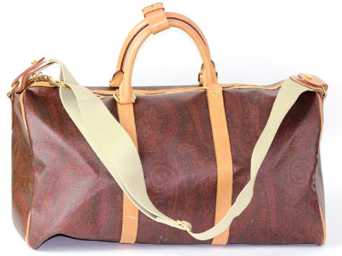Etro Paisley Canvas & Leather Duffle Carryon Bag (1 of 5)