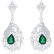 18K GOLD EMERALD AND DIAMOND EARRINGS