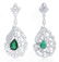 18K GOLD EMERALD AND DIAMOND EARRINGS - 3