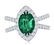 18K GOLD EMERALD AND DIAMOND RING
