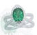 18K GOLD EMERALD AND DIAMOND RING - 2