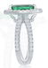 18K GOLD EMERALD AND DIAMOND RING - 3