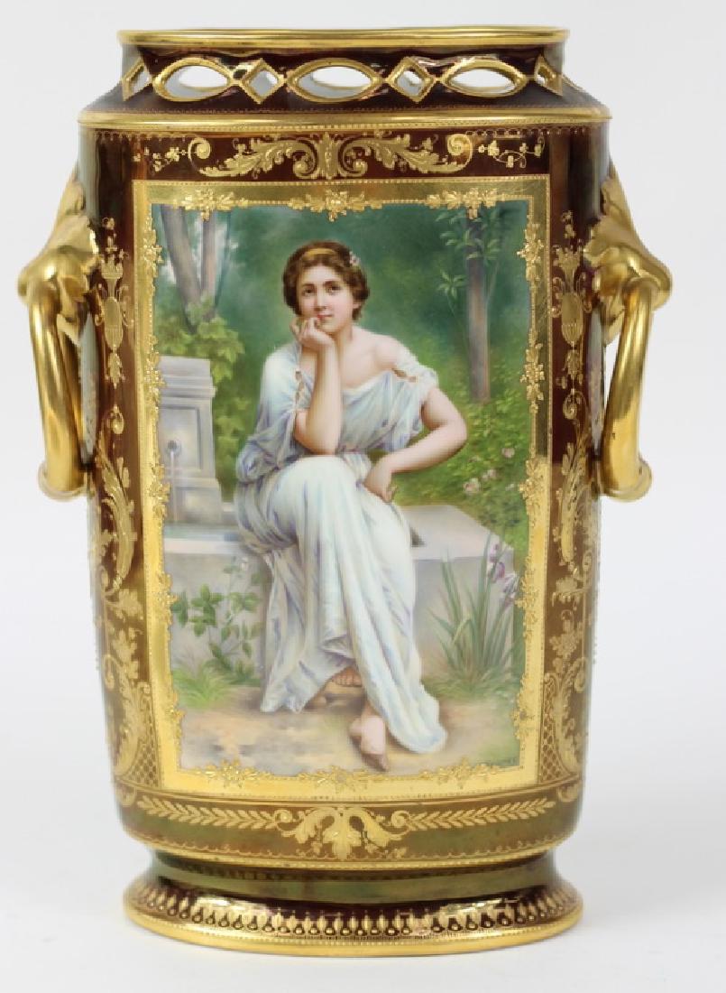 Royal Vienna Porcelain Vase. Signed Wagner. (1 of 5)