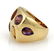 Chanel Multi-Color Gemstone 18k Gold Square Ring - 2