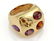 Chanel Multi-Color Gemstone 18k Gold Square Ring - 5